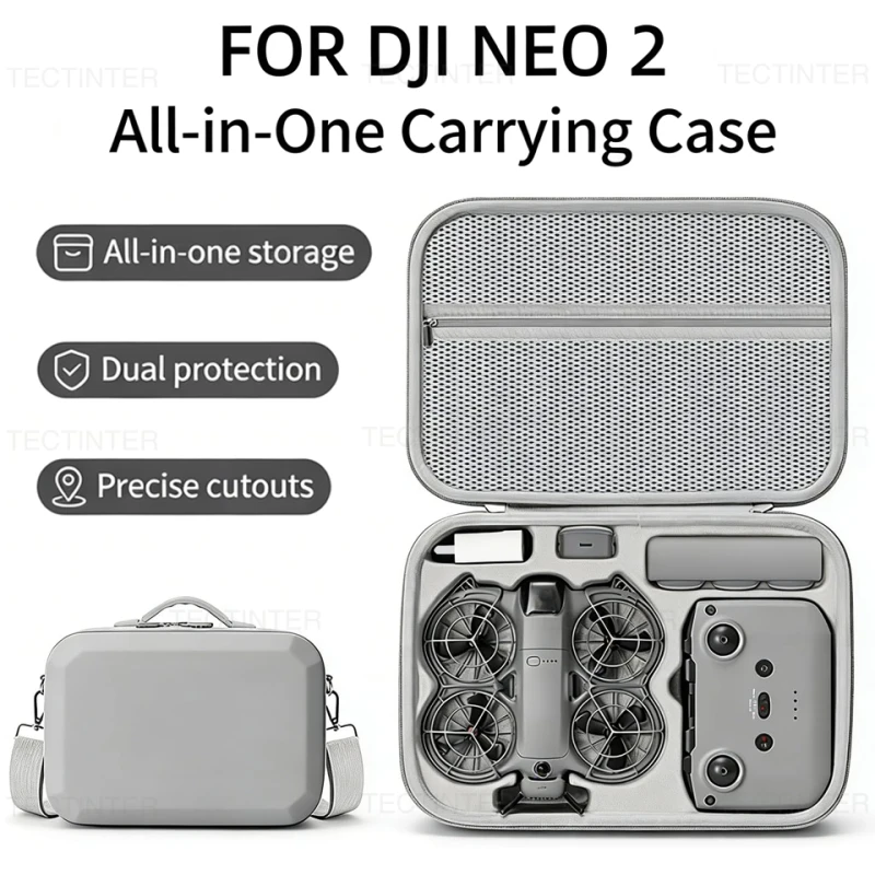 EVA Carrying Case Organizer Bag for DJI NEO 2 Drone Storage Bag Hard Shell RC-N3 Remote Protective Shoulder Pouch Accessories
EVA Carrying Case Organizer Bag for DJI NEO 2 Drone Storage Bag Hard Shell RC-N3 Remote Protective Shoulder Pouch Accessories