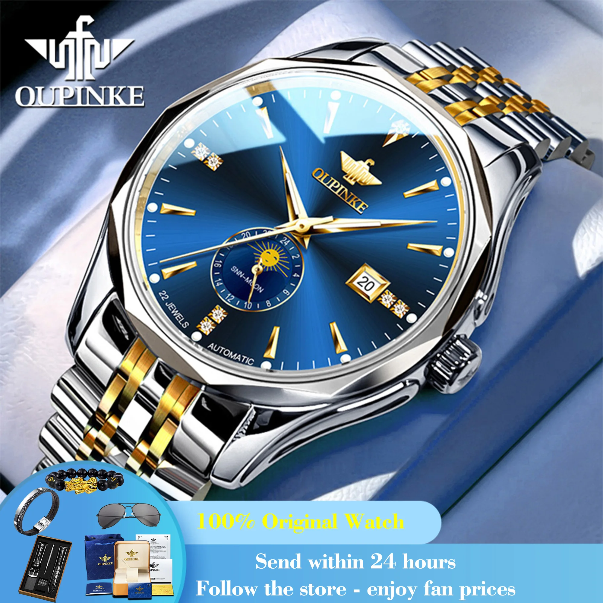 OUPINKE 3275 автоматические часы для мужчин, лучший бренд класса люкс, механические мужские часы с датой и фазой Луны, глубокие водонепроницаемые деловые наручные часы 
OUPINKE 3275 автоматические часы для мужчин, лучший бренд класса люкс, механические мужские часы с датой и фазой Луны, глубокие водонепроницаемые деловые наручные часы