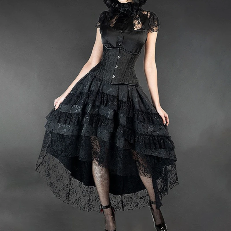 2026 New Retro Women Harajuku Black Print Skirt Lace Patchwork Gothic Streetwear Lace Patchwork Jupe Y2k Aesthetic Grunge Faldas
2026 New Retro Women Harajuku Black Print Skirt Lace Patchwork Gothic Streetwear Lace Patchwork Jupe Y2k Aesthetic Grunge Faldas