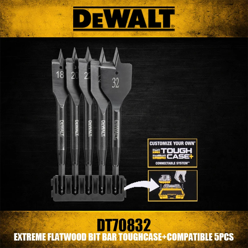 DEWALT DT70832 Extreme Flatwood Bit Bar TOUGHCASE+Compatible 5PCS Tool Accessories For Electric Drill/Driver/Screwdriver
DEWALT DT70832 Extreme Flatwood Bit Bar TOUGHCASE+Compatible 5PCS Tool Accessories For Electric Drill/Driver/Screwdriver