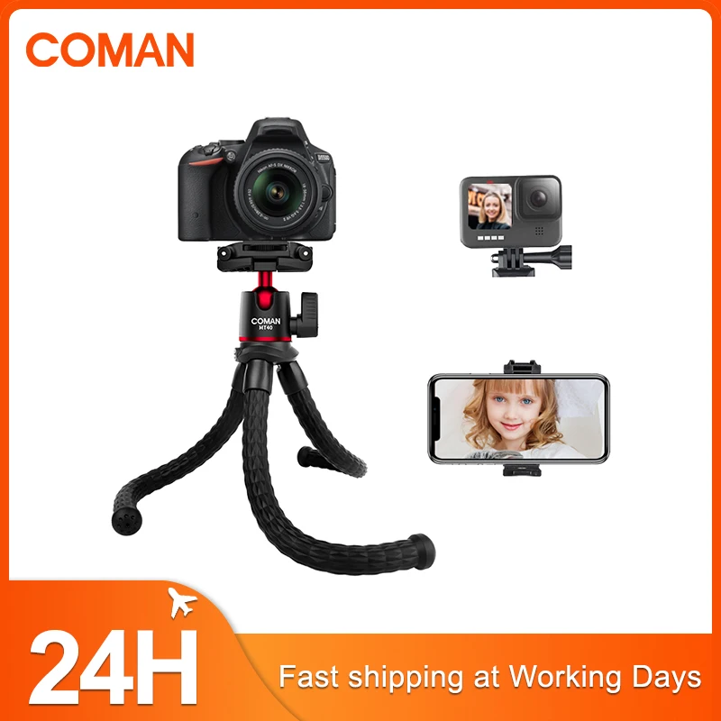 COMAN MT40 Mini Octopus Flexible Tripod Stand For Phone DSLR Camera With Remote Control Holder For iPhone Samsung Xiaomi Huawei
COMAN MT40 Mini Octopus Flexible Tripod Stand For Phone DSLR Camera With Remote Control Holder For iPhone Samsung Xiaomi Huawei