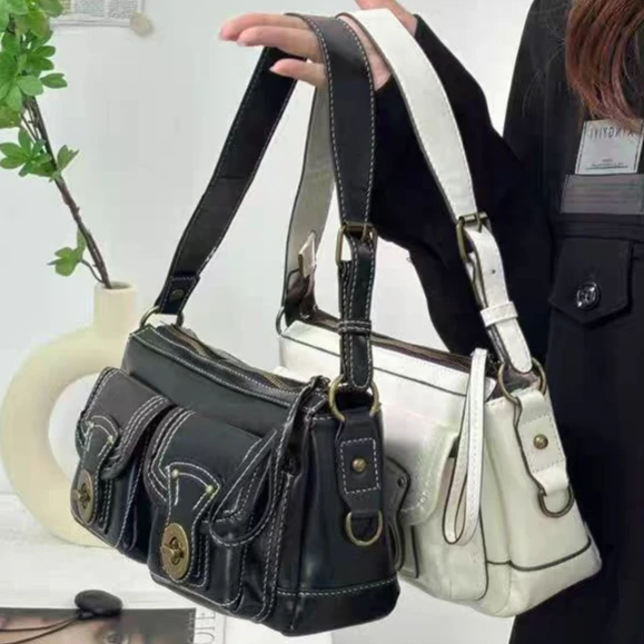 American Retro Style Y2k Cool Pu Leather Multi-pocket Large-capacity Messenger Bag Underarm Bags Handbag Storage Bags Woman Bag
American Retro Style Y2k Cool Pu Leather Multi-pocket Large-capacity Messenger Bag Underarm Bags Handbag Storage Bags Woman Bag