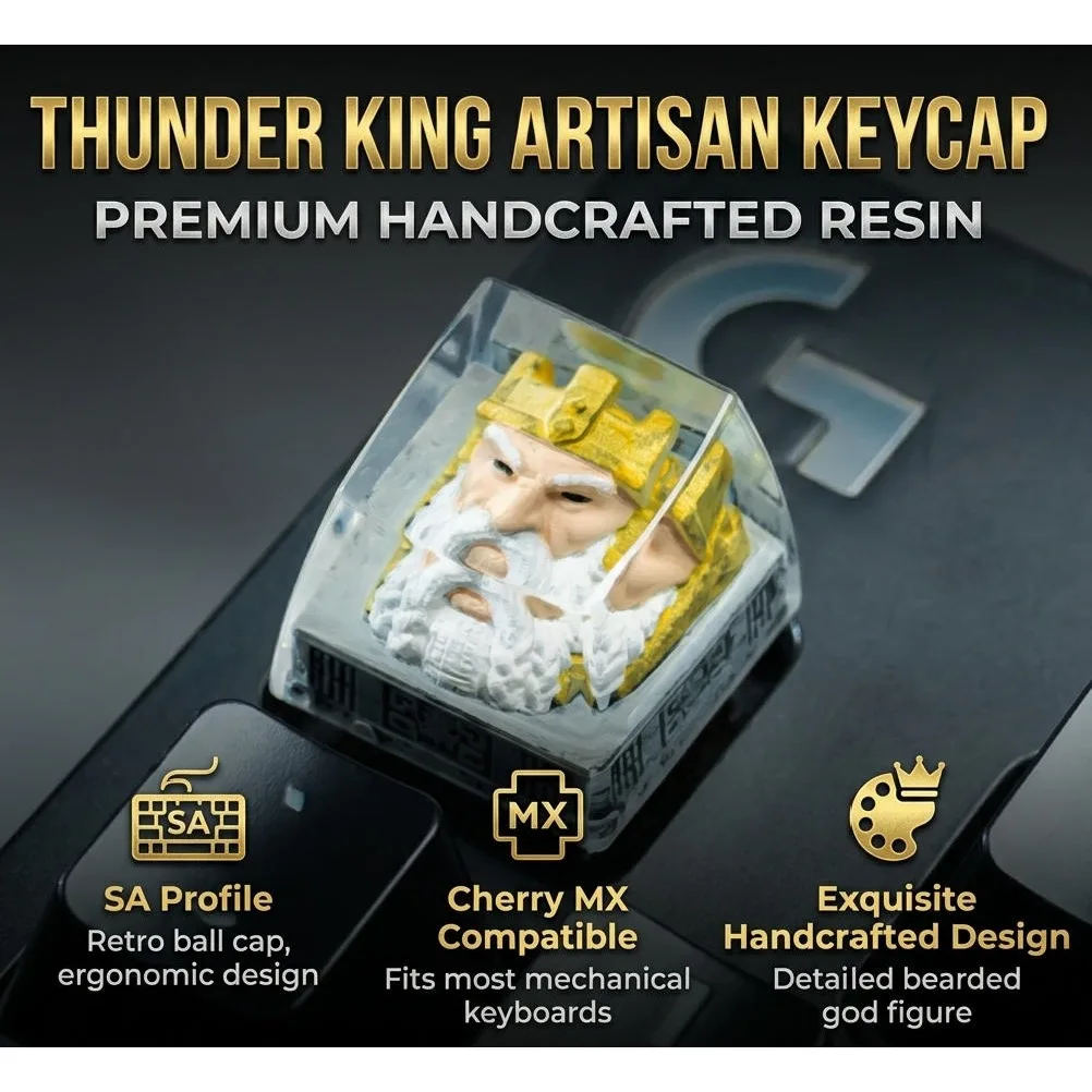 Handmade Resin Thunder King Zeus Custom Artisan Keycap1U ESC SA Profile for Cherry MX Keyboard
Handmade Resin Thunder King Zeus Custom Artisan Keycap1U ESC SA Profile for Cherry MX Keyboard
