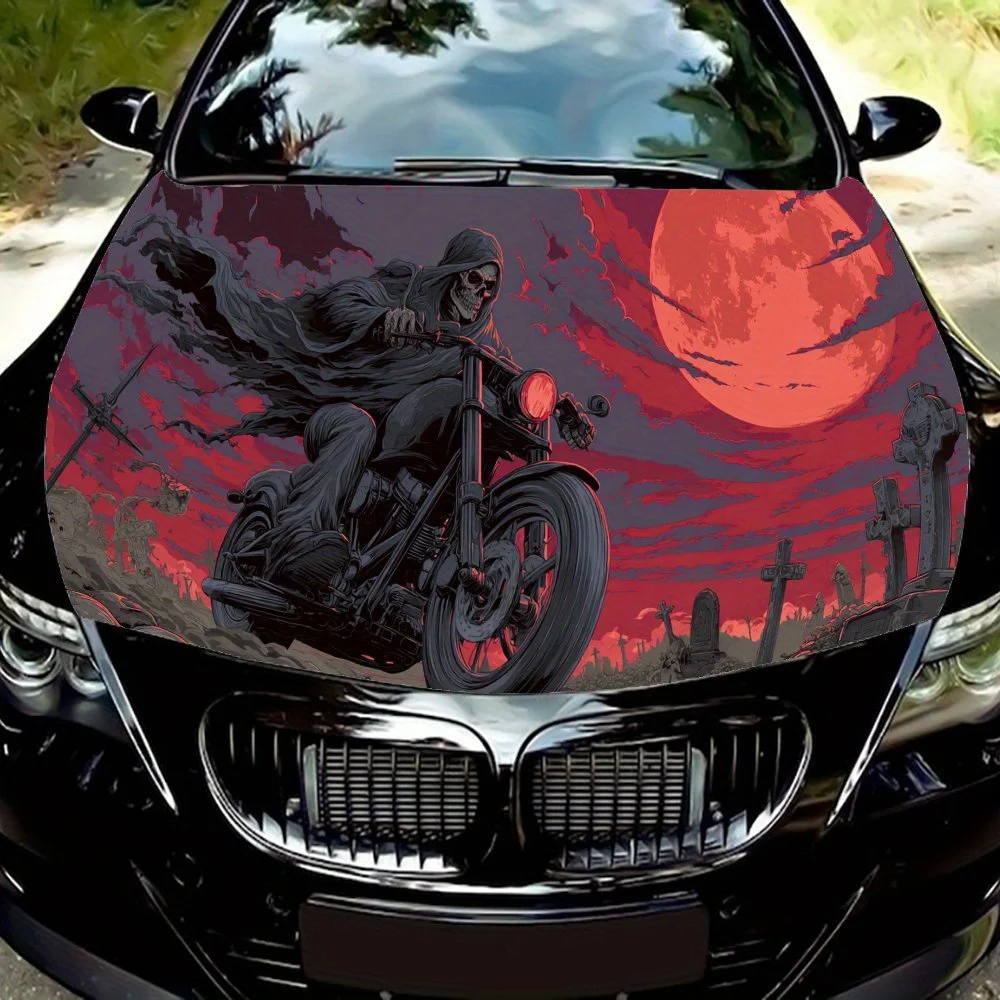 Arrival of Death above the Graveyard Print PVC Car Vinyl Wraps, Self-Adhesive Waterproof Car Hood Decal Sticker, Car Decoration
Arrival of Death above the Graveyard Print PVC Car Vinyl Wraps, Self-Adhesive Waterproof Car Hood Decal Sticker, Car Decoration