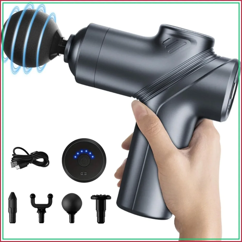 Deep Tissue Massage Gun, Silent Motor Portable with 4 Interchangeable Heads for Muscle Relief and Relaxation
Deep Tissue Massage Gun, Silent Motor Portable with 4 Interchangeable Heads for Muscle Relief and Relaxation