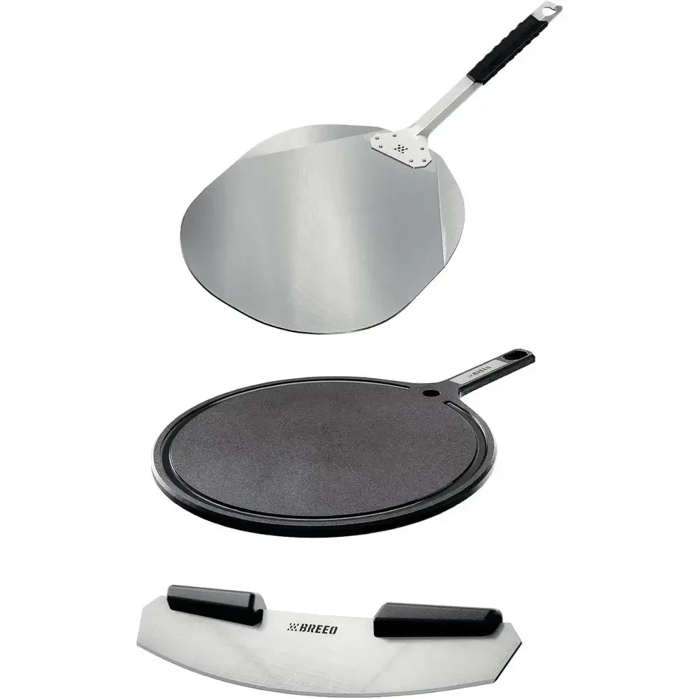 Pizza Oven Tools Set - Turning Peel, Cutter Rocker, & Serving Board - Multipose Cutting Board & Serving Tray - StainlSteel Peel
Pizza Oven Tools Set - Turning Peel, Cutter Rocker, & Serving Board - Multipose Cutting Board & Serving Tray - StainlSteel Peel