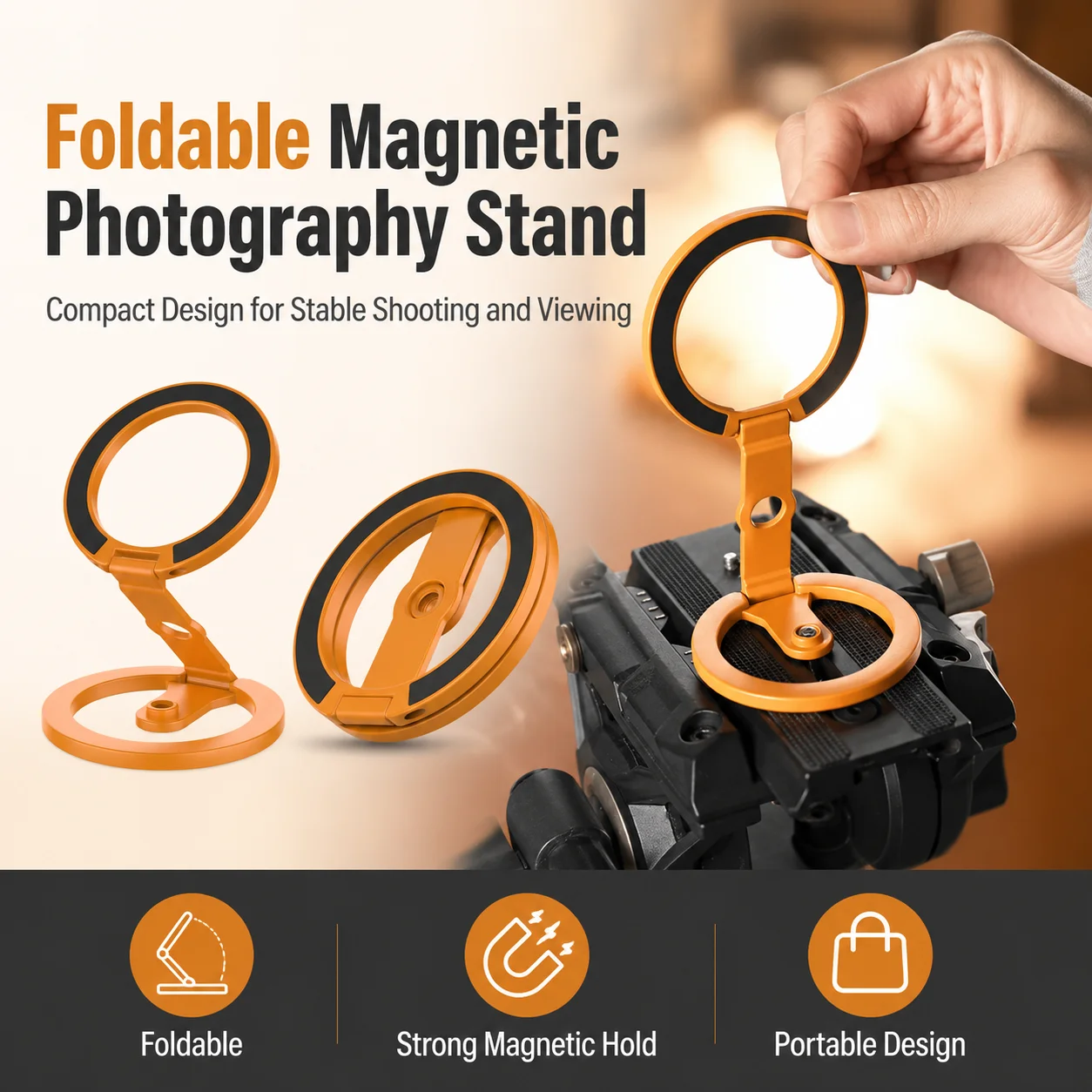 Double Sided Magnetic Phone Ring Holder, Portable Folding Cellphone Stand & Photography Bracket for Magsafe, for IPhone Samsung
Double Sided Magnetic Phone Ring Holder, Portable Folding Cellphone Stand & Photography Bracket for Magsafe, for IPhone Samsung