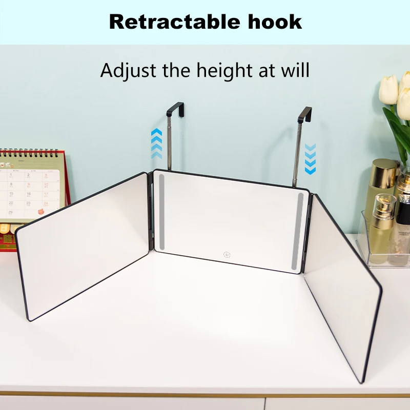 360° DIY Self Haircut Mirror With Height Adjustable Hooks 3 Way Makeup Mirror for Self Hair Cutting for Home/Travel Shaving,
360° DIY Self Haircut Mirror With Height Adjustable Hooks 3 Way Makeup Mirror for Self Hair Cutting for Home/Travel Shaving,