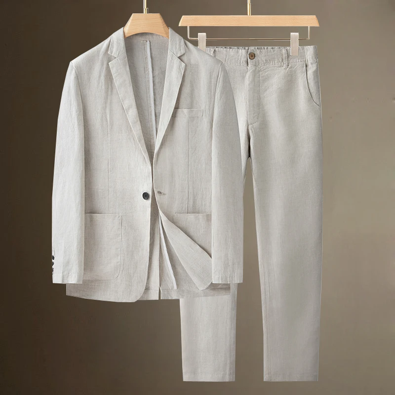 Man Linen Blazer 2 Pieces Summer Thin Jacket Sets Mens Clothes Men Blazer Casual Spring And Autumn Business Jackets Suit 2024
Man Linen Blazer 2 Pieces Summer Thin Jacket Sets Mens Clothes Men Blazer Casual Spring And Autumn Business Jackets Suit 2024