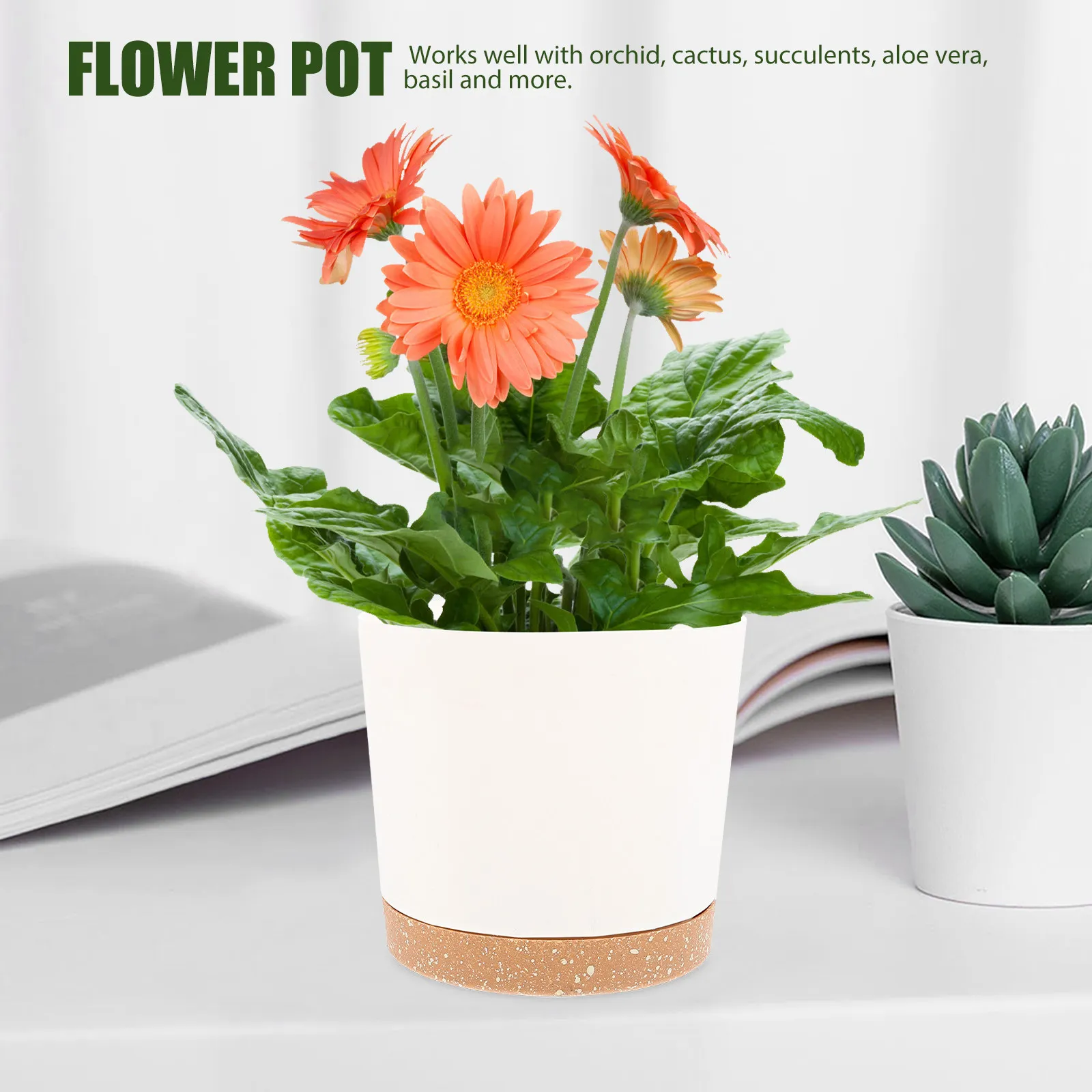 2 шт. Эко-горшки для цветов из смолы, пластиковые кашпо в скандинавском минималистичном стиле, контейнеры для комнатных растений, для алоэ и суккулентов
2 шт. Эко-горшки для цветов из смолы, пластиковые кашпо в скандинавском минималистичном стиле, контейнеры для комнатных растений, для алоэ и суккулентов