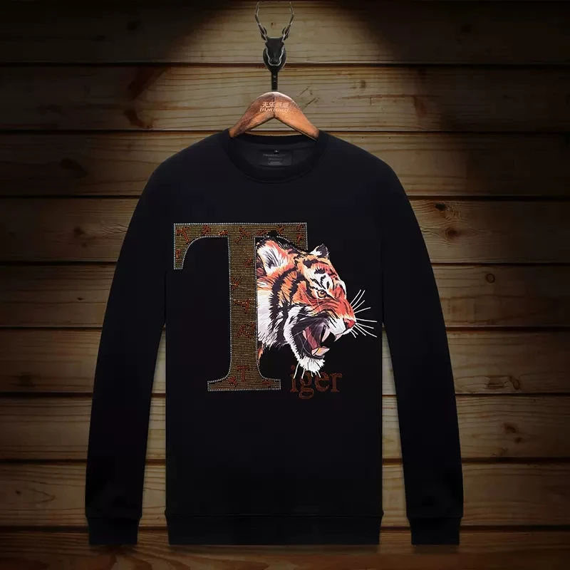 2024 Men Hoodie Letter Rhinestones Tiger Print Fashion Streetwear Full Pullover Hoodie Slim Mens Autumn Clothes Ropa Para Hombre
2024 Men Hoodie Letter Rhinestones Tiger Print Fashion Streetwear Full Pullover Hoodie Slim Mens Autumn Clothes Ropa Para Hombre