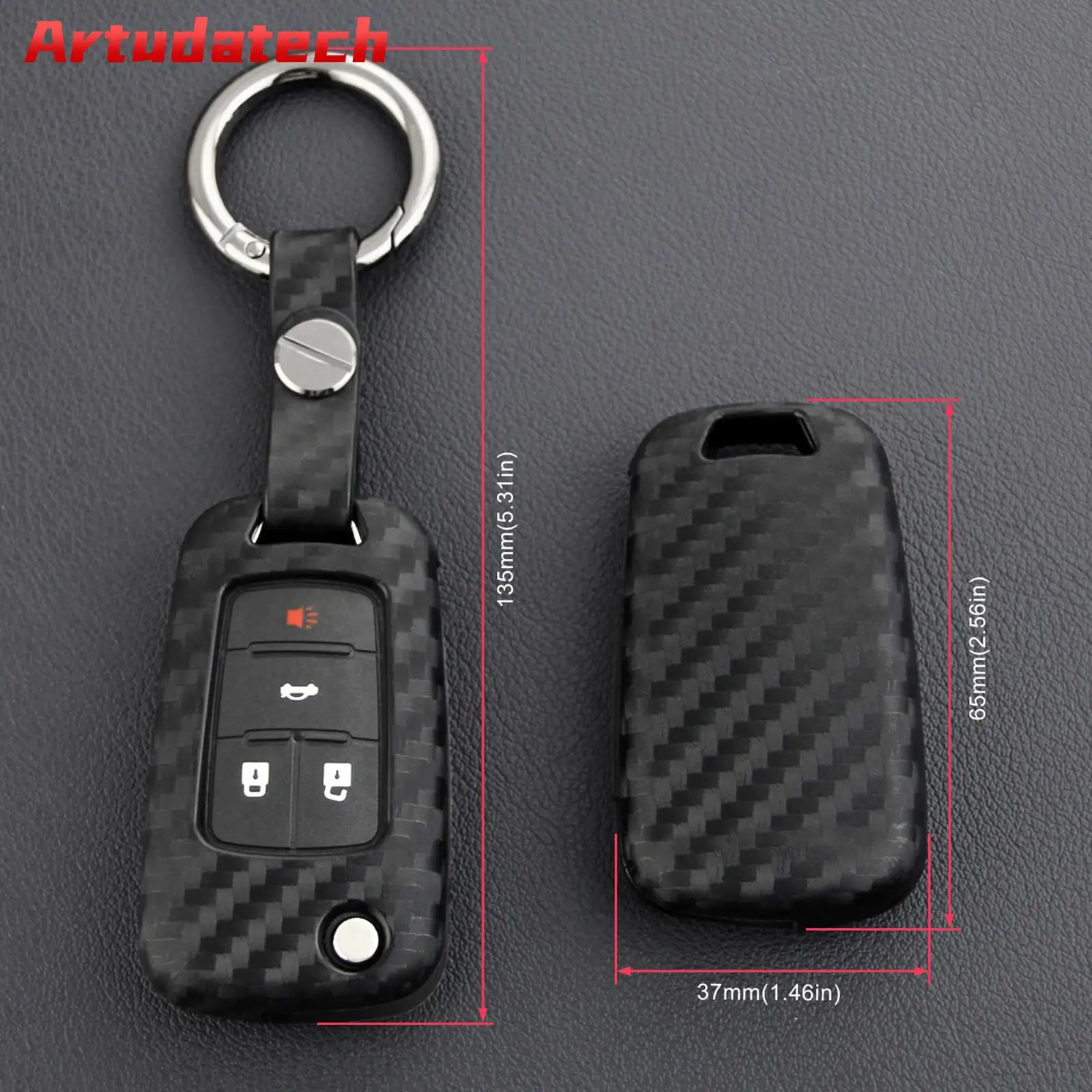 Artudatech Leather Silicone Car Key Case Cover With Buckle For Chevrolet No Key Included
Artudatech Leather Silicone Car Key Case Cover With Buckle For Chevrolet No Key Included