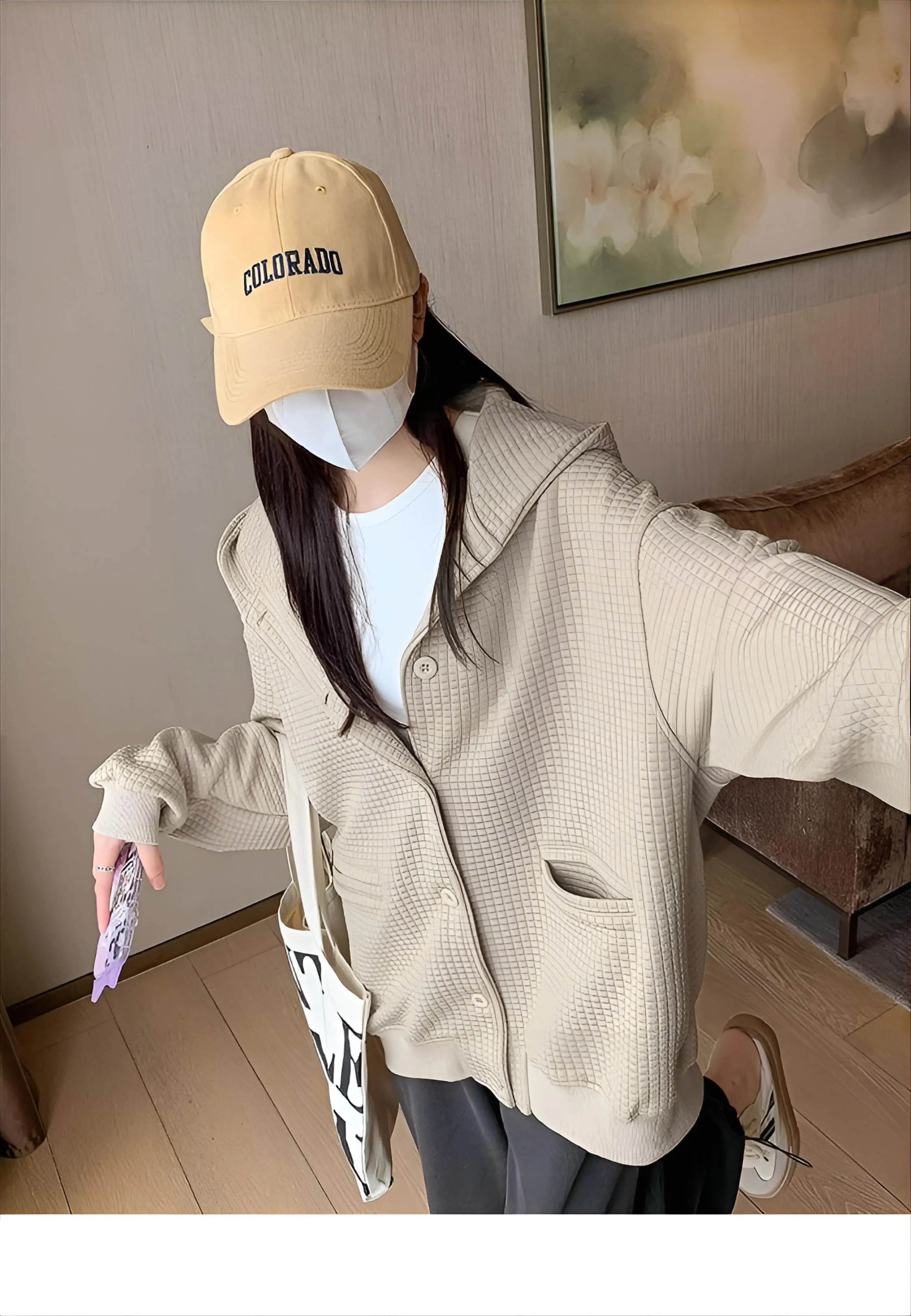 Вафельный вязаный свитшот со шляпой, женская оверсайз, осенняя базовая молодежная одежда, спортивный тренажерный зал, фитнес, тренировки, облегающий размер, современный стиль GF
Вафельный вязаный свитшот со шляпой, женская оверсайз, осенняя базовая молодежная одежда, спортивный тренажерный зал, фитнес, тренировки, облегающий размер, современный стиль GF