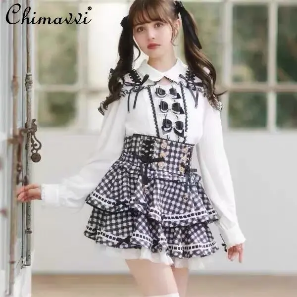 Liz Sweet Shirt 2026 Japanese Mass Production Cute Lolita Lace Patchwork Off-shoulder Long Sleeves Elegant Princess Blouse Tops
Liz Sweet Shirt 2026 Japanese Mass Production Cute Lolita Lace Patchwork Off-shoulder Long Sleeves Elegant Princess Blouse Tops