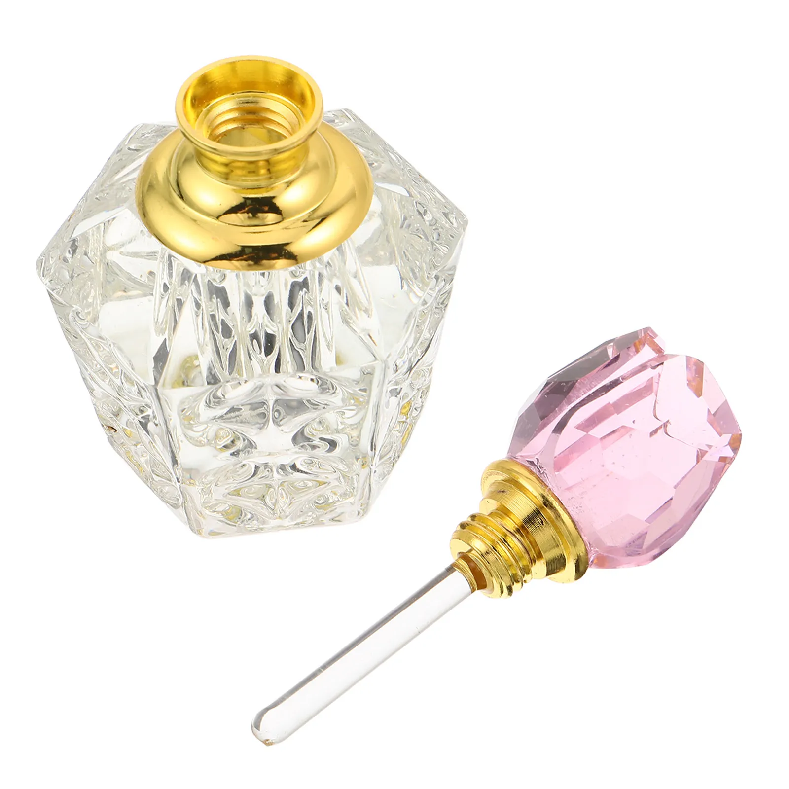 Crystal Rose Cap Perfume Bottle Refillable Empty Essential Oil Dropper Bottle Mini Decorative Vanity Accent for Bedroom Bathroom
Crystal Rose Cap Perfume Bottle Refillable Empty Essential Oil Dropper Bottle Mini Decorative Vanity Accent for Bedroom Bathroom