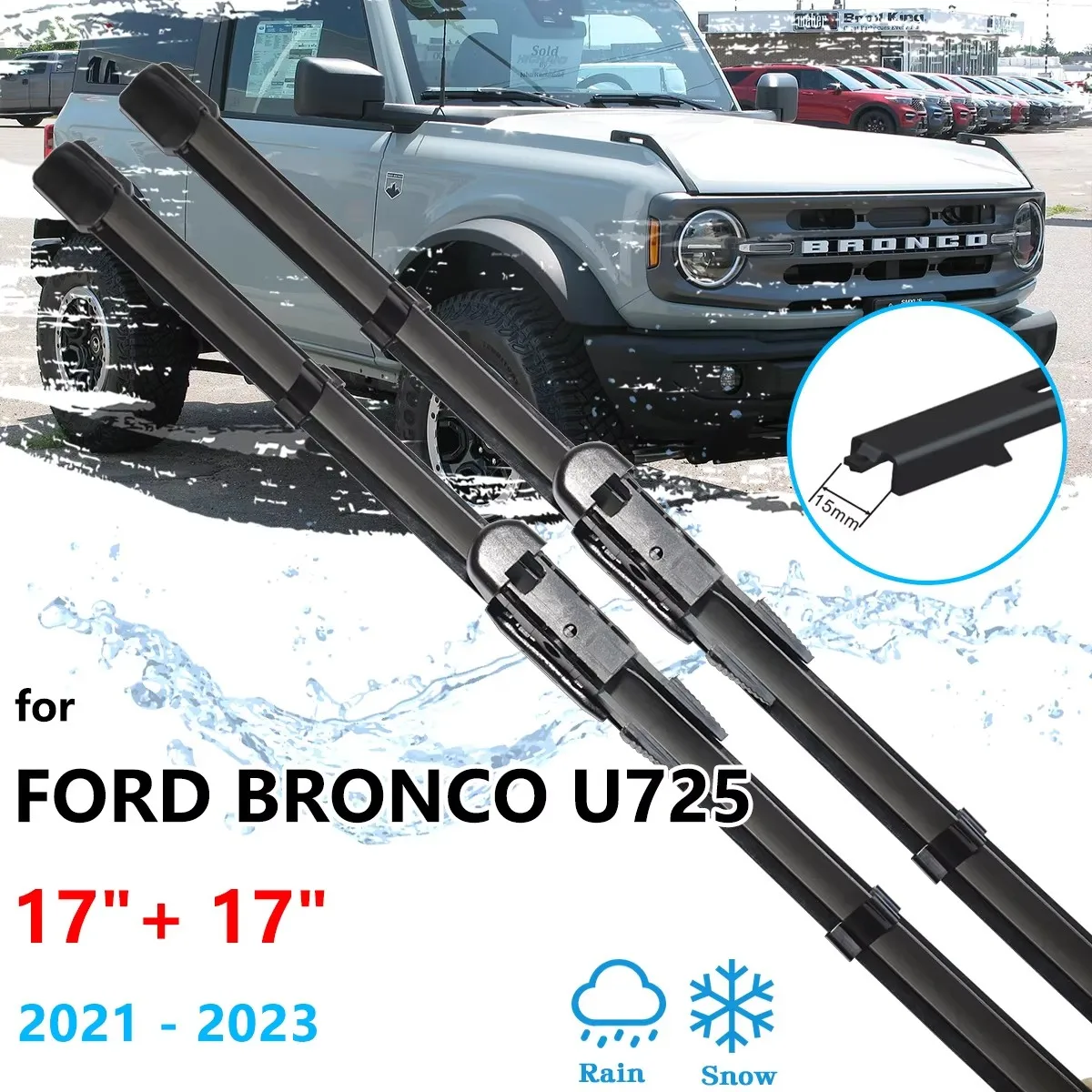 For Ford Bronco U725 2021 2022 2023 Front Frameless Wiper Blades Window Windshield Windscraeen Brushes Car Cleaning Accessories
For Ford Bronco U725 2021 2022 2023 Front Frameless Wiper Blades Window Windshield Windscraeen Brushes Car Cleaning Accessories