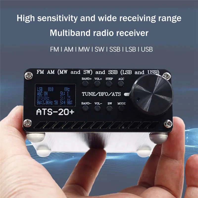 X12A ATS-20+ Plus SI4732 Вседиапазонный радиоприемник DSP SDR Приемник FM AM (MW и SW)SSB (LSB и USB)
X12A ATS-20+ Plus SI4732 Вседиапазонный радиоприемник DSP SDR Приемник FM AM (MW и SW)SSB (LSB и USB)