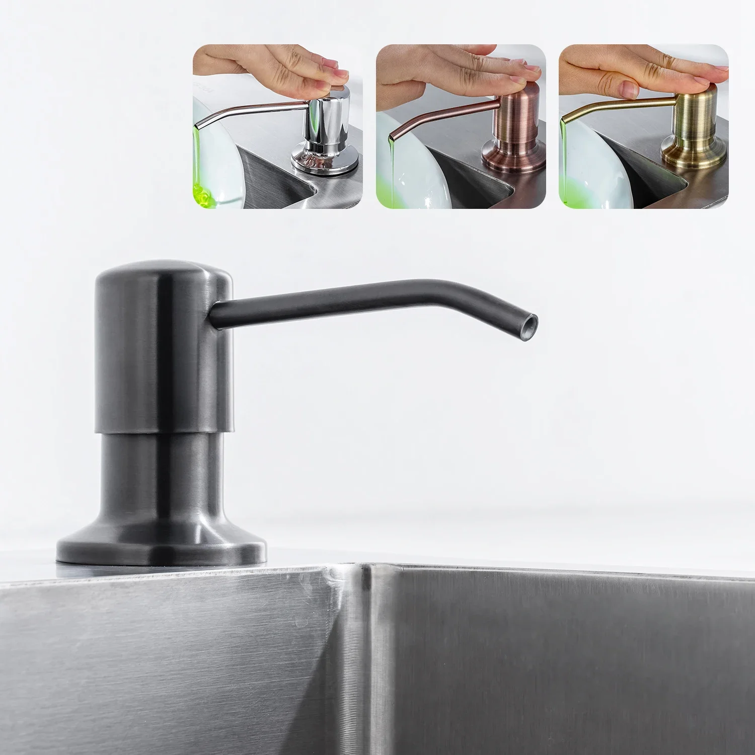 500ml Kitchen Sink Dispenser Soap Detergent Dispenser Bathroom Counter Liquid Soap Dispenser Stainless Steel Head Pump
500ml Kitchen Sink Dispenser Soap Detergent Dispenser Bathroom Counter Liquid Soap Dispenser Stainless Steel Head Pump