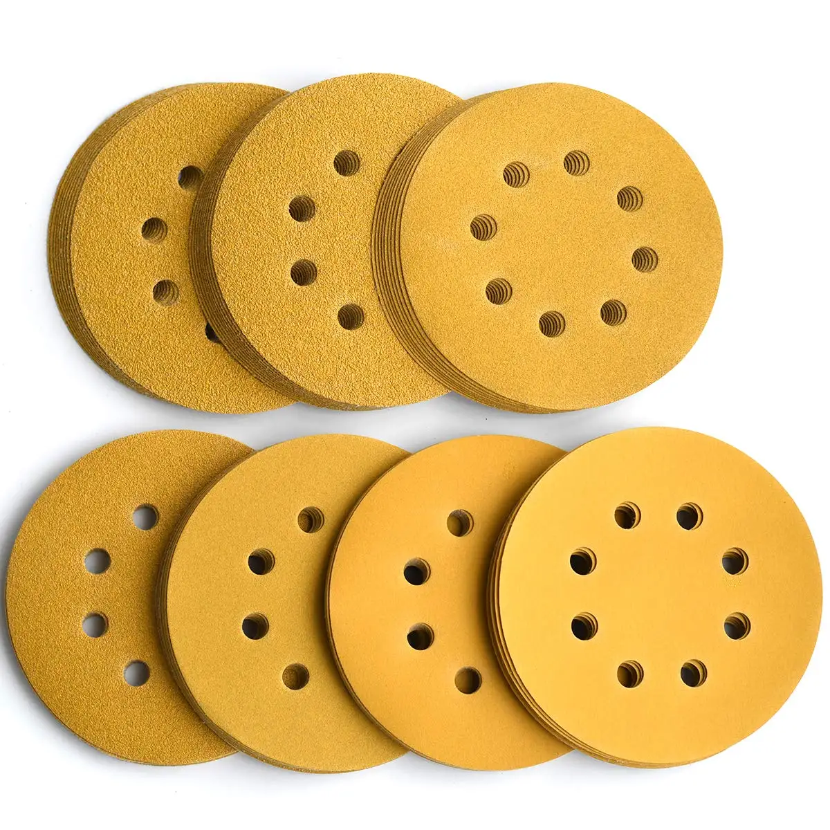 10/50/105pcs Yellow Sanding Paper 125mm 5 Inch 8Holes, Discs Grinder Car Woodworking Metal Grinding Disc Abrasive Polishing Tool
10/50/105pcs Yellow Sanding Paper 125mm 5 Inch 8Holes, Discs Grinder Car Woodworking Metal Grinding Disc Abrasive Polishing Tool