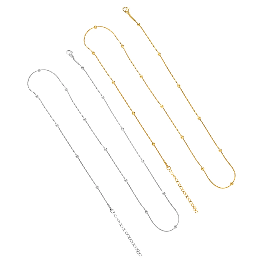 2Pcs Stainless Steel Gold Round Ball Pendant Necklace Link Chain Beaded Extended Chains For DIY Women Jewelry Finding Accessorie
2Pcs Stainless Steel Gold Round Ball Pendant Necklace Link Chain Beaded Extended Chains For DIY Women Jewelry Finding Accessorie