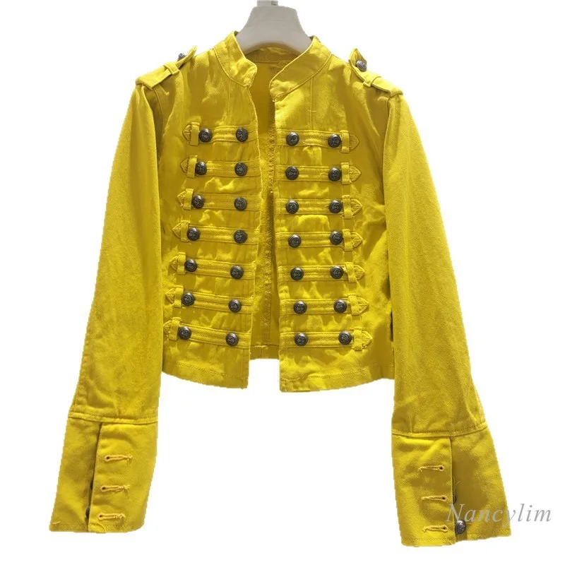 Double Breasted Denim Jacket for Women, New in Outerwears, 2026 Fall Slimming Fashion Buckle Design Short Long Sleeves Coats
Double Breasted Denim Jacket for Women, New in Outerwears, 2026 Fall Slimming Fashion Buckle Design Short Long Sleeves Coats