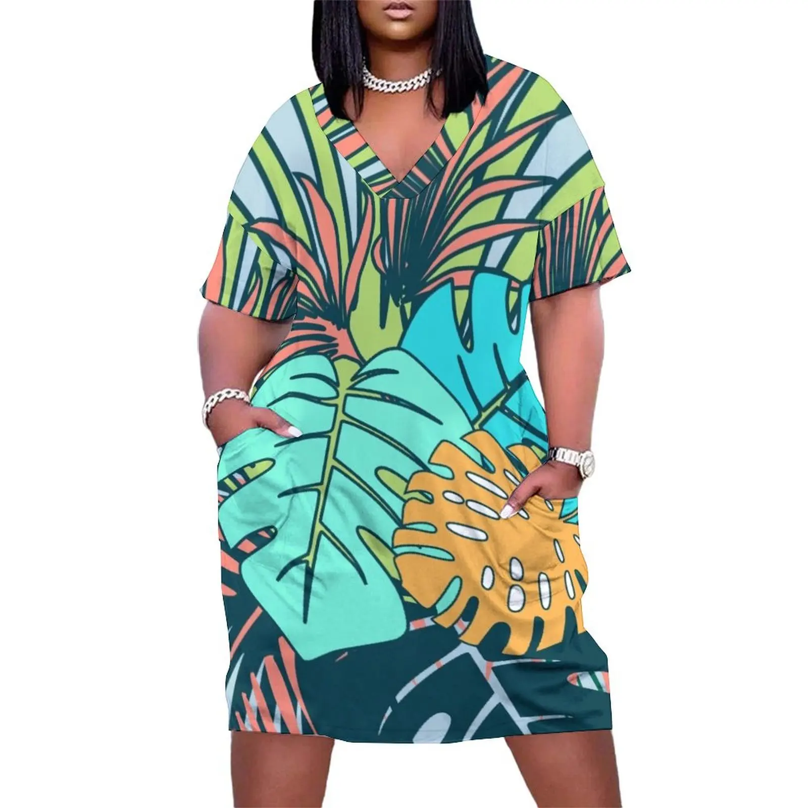 Tropical Leaves blue Loose Pocket Dress dresses summer woman 2025 dress for women
Tropical Leaves blue Loose Pocket Dress dresses summer woman 2025 dress for women