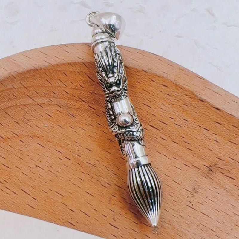 Real Solid 925 Sterling Silver Men Women Lucky Dragon Writing Brush Pendant 9.5g
Real Solid 925 Sterling Silver Men Women Lucky Dragon Writing Brush Pendant 9.5g