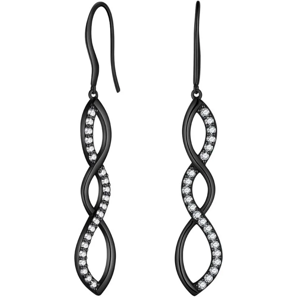 Infinity Drop Dangle Earrings 925 Sterling Silver Cubic Zirconia Endless Love Hoop Elegant Wedding Bridesmaid Gift
Infinity Drop Dangle Earrings 925 Sterling Silver Cubic Zirconia Endless Love Hoop Elegant Wedding Bridesmaid Gift