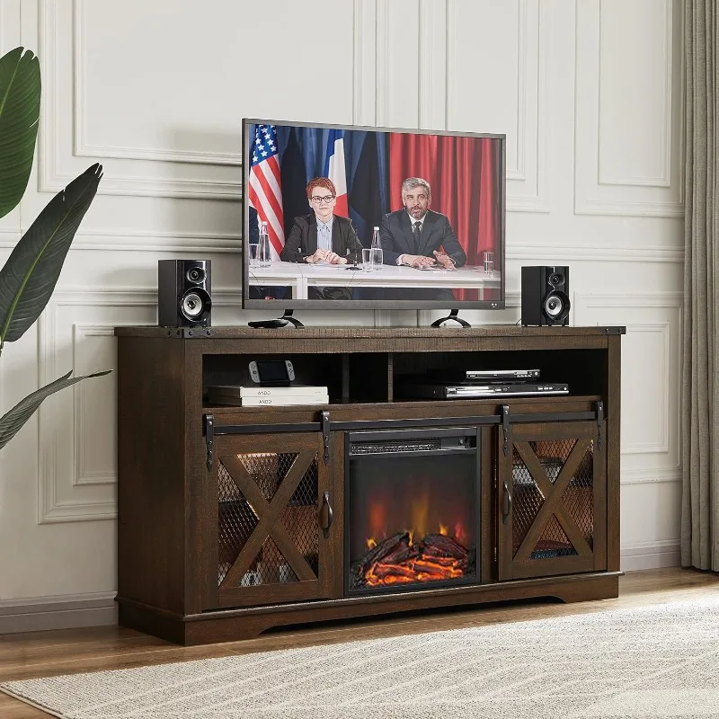 Fireplace TV Stand for TVs up to 70",Entertainment Center with 18"Electric Fireplace,Farmhouse TV Stand Industrial Media Console
Fireplace TV Stand for TVs up to 70",Entertainment Center with 18"Electric Fireplace,Farmhouse TV Stand Industrial Media Console