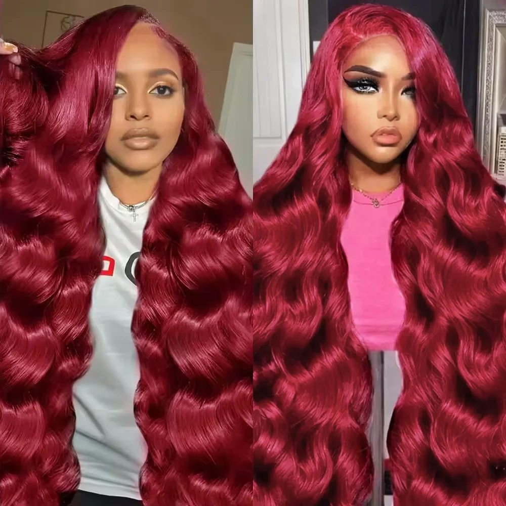 20 30 40 Inches Body Wave Burgundy 13x6 HD Lace Frontal Wig 13x4 HD Lace Front Human Hair Brazilian Human For Women 200 Density
20 30 40 Inches Body Wave Burgundy 13x6 HD Lace Frontal Wig 13x4 HD Lace Front Human Hair Brazilian Human For Women 200 Density