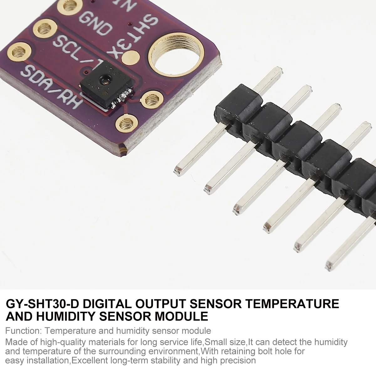 Gy-Sht30- Temperature Humidity Sensor Module Reliable Long-Term Stability Sensor Module Suitable for Precise Relative