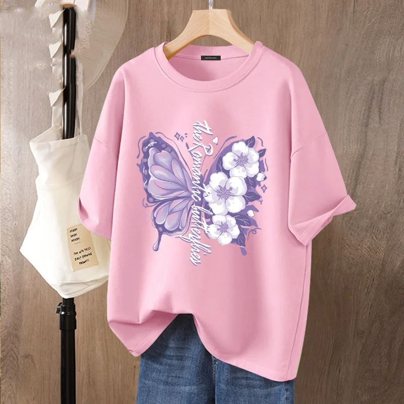 Women Clothing O-neck Vintage Loose Casual Pullovers, Cartoon Printed Short Sleeve Top Tee, Summer Fashion Basic Cotton T-shirt
Women Clothing O-neck Vintage Loose Casual Pullovers, Cartoon Printed Short Sleeve Top Tee, Summer Fashion Basic Cotton T-shirt