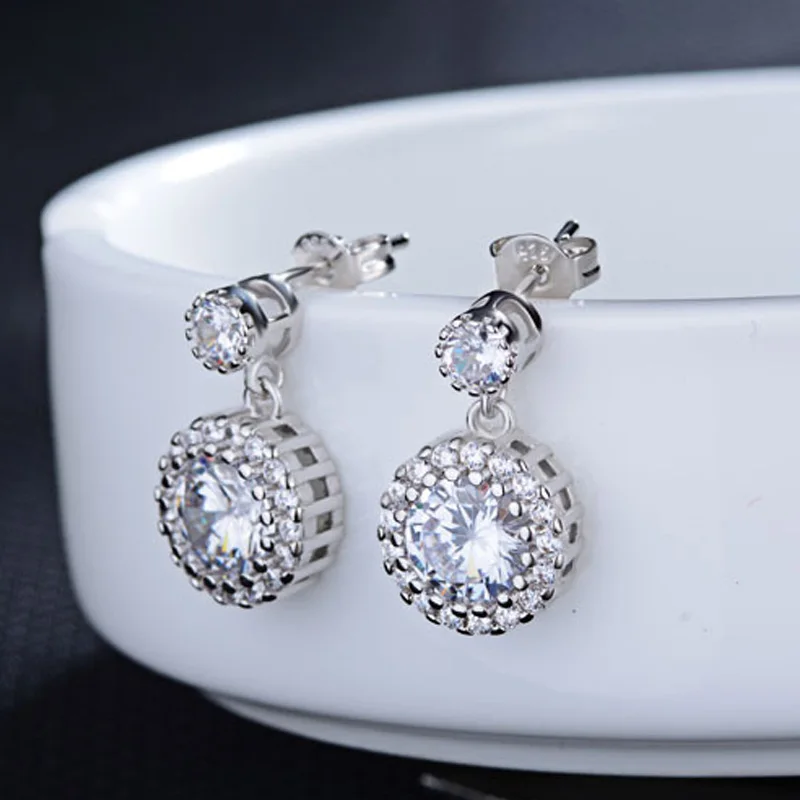 Luxury 925 Sterling Silver Zircon Round Drop Earrings For Women High Quality Fine Jewelry 2023 Trend Offers With
Luxury 925 Sterling Silver Zircon Round Drop Earrings For Women High Quality Fine Jewelry 2023 Trend Offers With