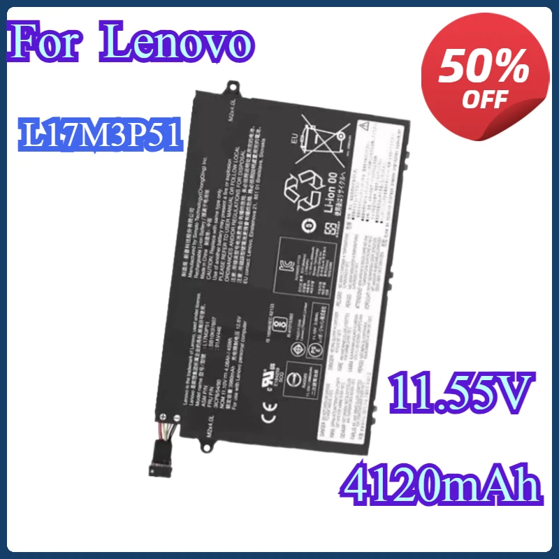 L17M3P51 Laptop Battery For Lenovo ThinkPad E14 E15 E480 E485 E495 E580 E585 E490 E590 E595 01AV445 01AV447 L17M3P52 SB10K79606
L17M3P51 Laptop Battery For Lenovo ThinkPad E14 E15 E480 E485 E495 E580 E585 E490 E590 E595 01AV445 01AV447 L17M3P52 SB10K79606