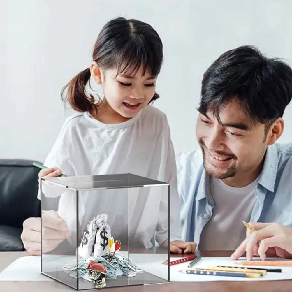 2Pcs Attractive Transparent Coin Box Clear Money Storage Pot Acrylic Savings Container Tabletop Piggy Bank
2Pcs Attractive Transparent Coin Box Clear Money Storage Pot Acrylic Savings Container Tabletop Piggy Bank