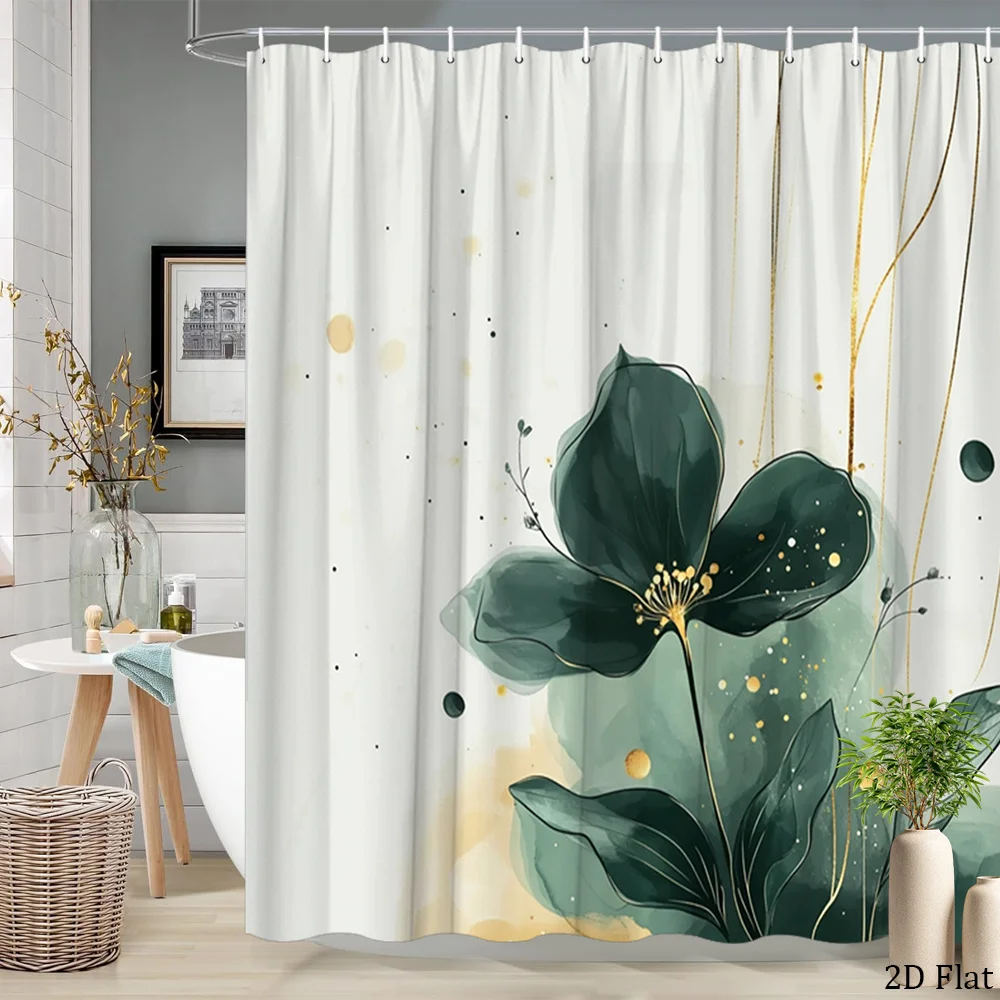 Aesthetic Botanical Tropical Leaves Shower Curtain Waterproof Bath Decor Green Gold Print 180x200cm
Aesthetic Botanical Tropical Leaves Shower Curtain Waterproof Bath Decor Green Gold Print 180x200cm