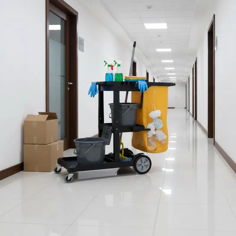 Cleaning Cart, 3-Shelf Commercial Janitorial Cart, 200 lbs Capacity Plastic Housekeeping Cart, with 25 Gallon PVC Bag, 47 x 20 x 38.6in, Yellow & Black
Cleaning Cart, 3-Shelf Commercial Janitorial Cart, 200 lbs Capacity Plastic Housekeeping Cart, with 25 Gallon PVC Bag, 47 x 20 x 38.6in, Yellow & Black