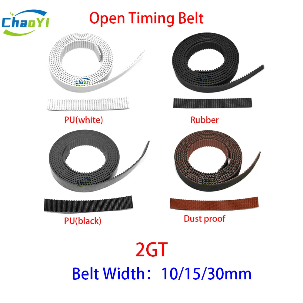 2GT Open Timing Belt Width 10/15/30mm Dustproof And Rubber And PU Steel Wire GT2 Synchronous Driving Toothed Belt 3D Printer
2GT Open Timing Belt Width 10/15/30mm Dustproof And Rubber And PU Steel Wire GT2 Synchronous Driving Toothed Belt 3D Printer