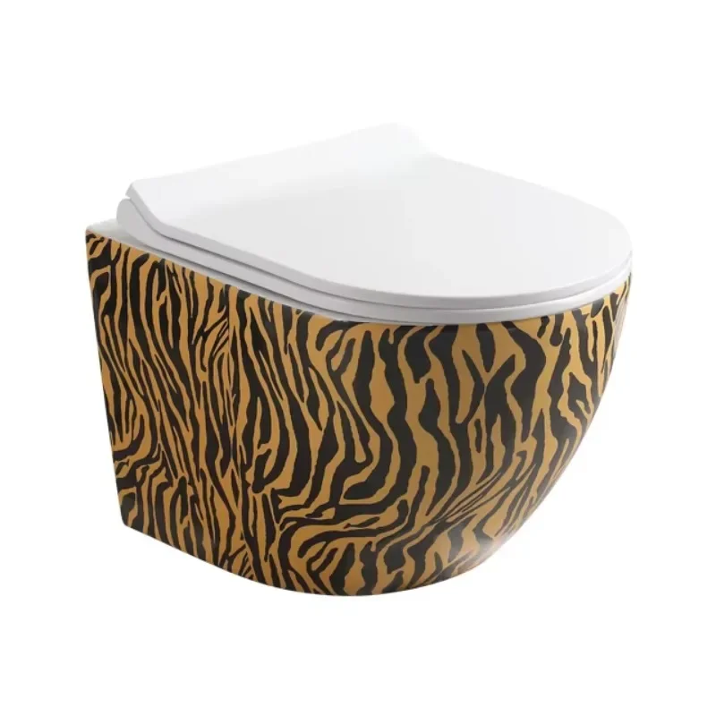 Luxury Zebra-Stripes Rimless Wall Hung WC Bathroom P Trap Ceramic Toilet Bowl with Concealed Cistern
Luxury Zebra-Stripes Rimless Wall Hung WC Bathroom P Trap Ceramic Toilet Bowl with Concealed Cistern