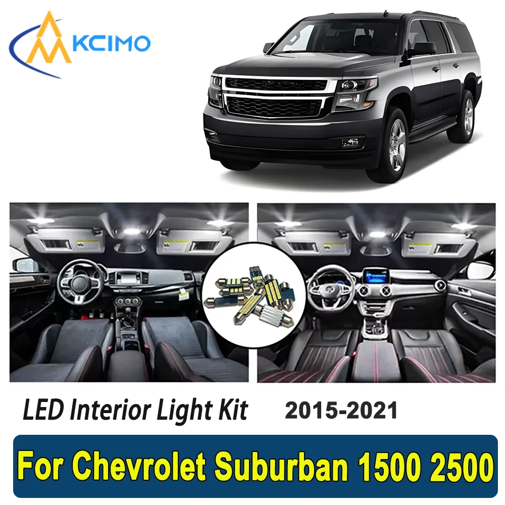 Kcimo For Chevrolet Suburban 1500 2500 (2015-2021) Premium Bright LED Interior Dome Map Trunk Light Kit Car Led Lamps Canbus Car
Kcimo For Chevrolet Suburban 1500 2500 (2015-2021) Premium Bright LED Interior Dome Map Trunk Light Kit Car Led Lamps Canbus Car