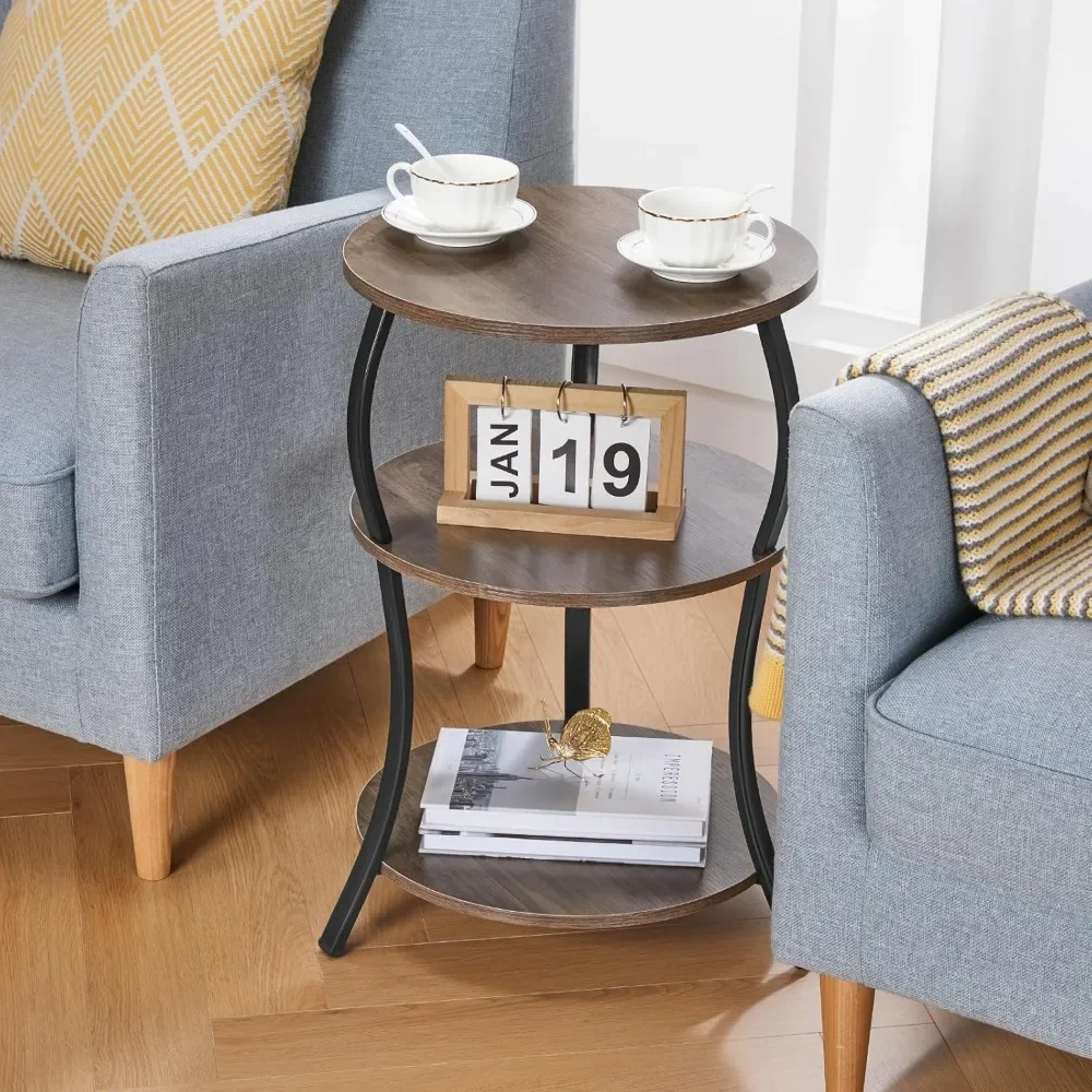 Round Side Table, Three-layer Waist-shaped Side Table with Storage Rack, Sofa Side Table, Bedroom Retro Bedside Table
Round Side Table, Three-layer Waist-shaped Side Table with Storage Rack, Sofa Side Table, Bedroom Retro Bedside Table