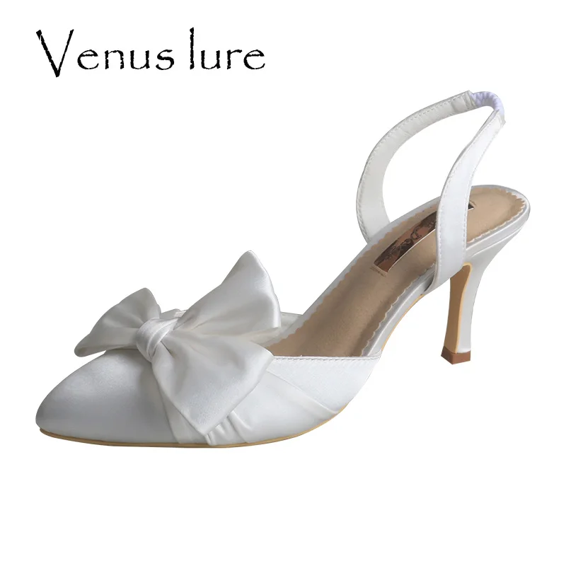 Свадебные туфли на каблуке с открытой пяткой Venus Lure, женская обувь цвета слоновой кости с острым носком 7,5 см, танцевальная резиновая подошва
Свадебные туфли на каблуке с открытой пяткой Venus Lure, женская обувь цвета слоновой кости с острым носком 7,5 см, танцевальная резиновая подошва