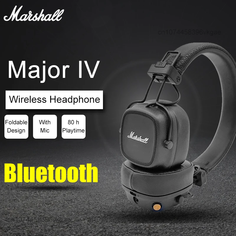 Marshall Major IV 4 Bluetooth Headphones Deep Bass/Ergonomic Design/80+ Hours Playtime Earphone Foldable Sports Wireless Headset
Marshall Major IV 4 Bluetooth Headphones Deep Bass/Ergonomic Design/80+ Hours Playtime Earphone Foldable Sports Wireless Headset
