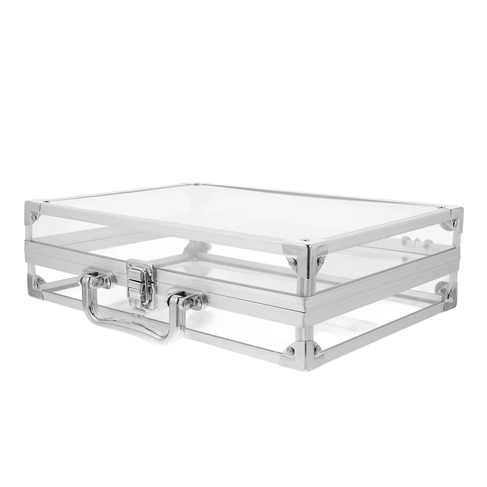 Spacious Aluminum Alloy Jewelry Display Case Transparent Design Secure Locking Mechanism for Makeup Cosmetics Valuables Portable
Spacious Aluminum Alloy Jewelry Display Case Transparent Design Secure Locking Mechanism for Makeup Cosmetics Valuables Portable