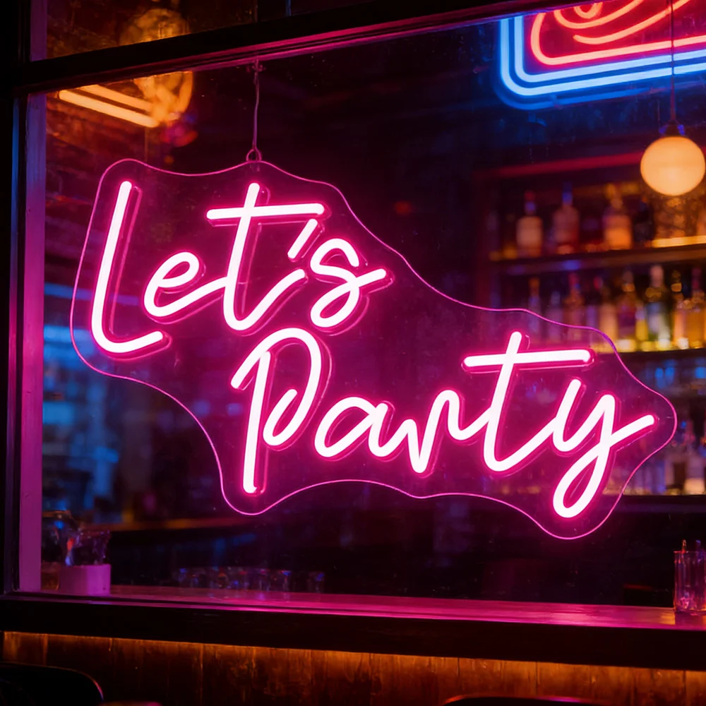 LED Neon Sign Let's Party for Wall Party Decor Bedroom Bar Wedding Home Birthday Art Decoration Christmas with USB Light
LED Neon Sign Let's Party for Wall Party Decor Bedroom Bar Wedding Home Birthday Art Decoration Christmas with USB Light