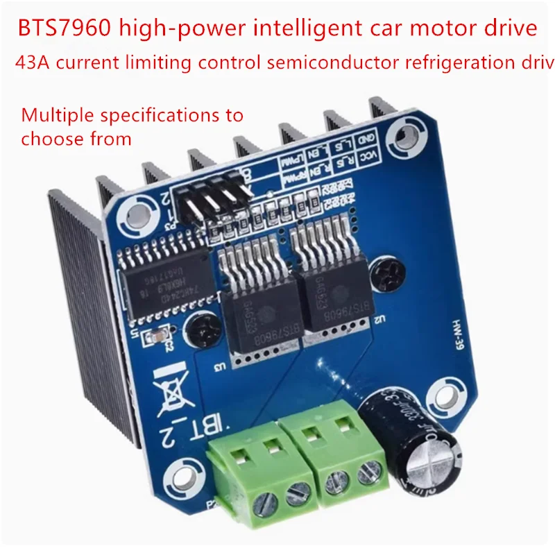 1PCS BTS7960 Motor Driver Module 43A High Power H-bridge Motor Electronic Smart Car Brake Driver Board
1PCS BTS7960 Motor Driver Module 43A High Power H-bridge Motor Electronic Smart Car Brake Driver Board