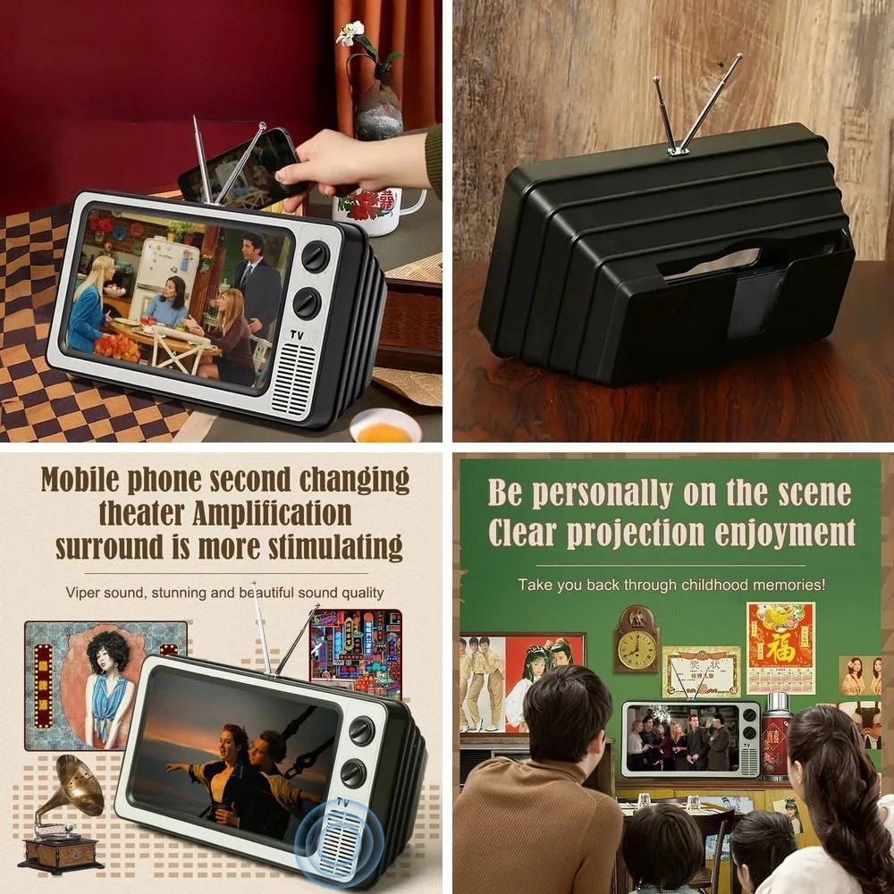 12in Phone Screen Magnifier Holder Eyes Protection Retro TV Box HD Video Amplifier TV Modeling Phone Rack Office Desk Accessory
12in Phone Screen Magnifier Holder Eyes Protection Retro TV Box HD Video Amplifier TV Modeling Phone Rack Office Desk Accessory