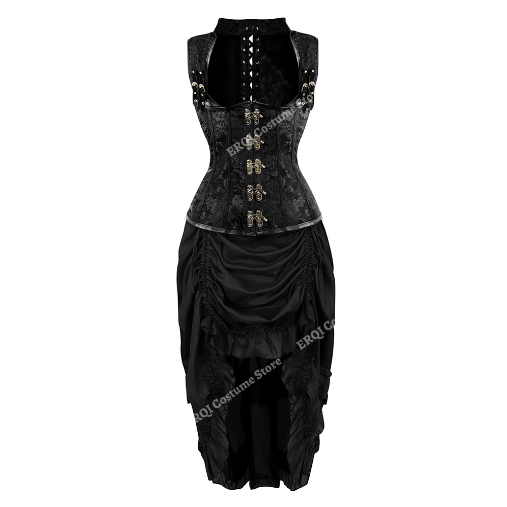 Black Corset Dress Plus Size Overbust Corsets for Women Drawstring Skirt Pirate Dress Women Cosplay Costume Gothic Corset Dress
Black Corset Dress Plus Size Overbust Corsets for Women Drawstring Skirt Pirate Dress Women Cosplay Costume Gothic Corset Dress