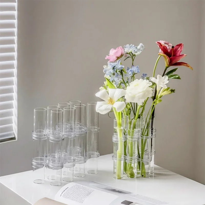 Transparent Glass Vase Test Tube Aquatic Plants Hinged Vases Home Desktop Hydroponic Flowers Planters Decorative Ornaments
Transparent Glass Vase Test Tube Aquatic Plants Hinged Vases Home Desktop Hydroponic Flowers Planters Decorative Ornaments