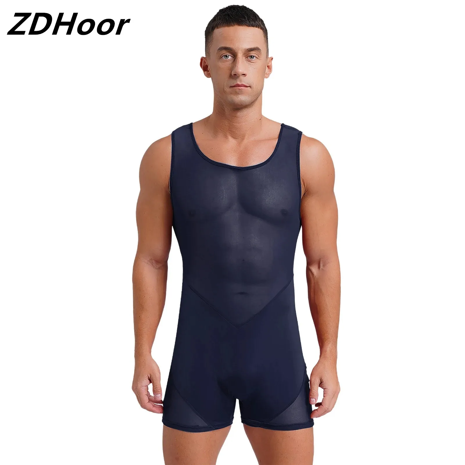 Mesh Breathable Wrestling Bodysuit for Mens Scoop Neck Sleeveless Rompers One Piece Jumpsuit for Bodybuilding Fitness
Mesh Breathable Wrestling Bodysuit for Mens Scoop Neck Sleeveless Rompers One Piece Jumpsuit for Bodybuilding Fitness